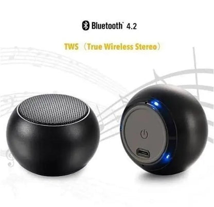 Rechargeable Wireless Mini Speaker with Multi-Color LED Lights | USB Portable Metal Body Bluetooth Speaker