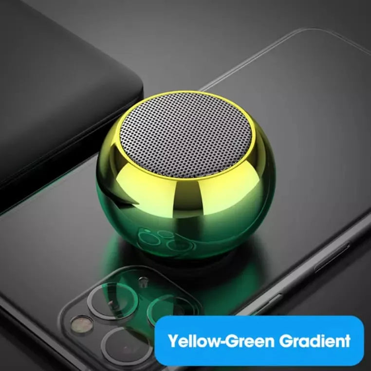 Rechargeable Wireless Mini Speaker with Multi-Color LED Lights | USB Portable Metal Body Bluetooth Speaker