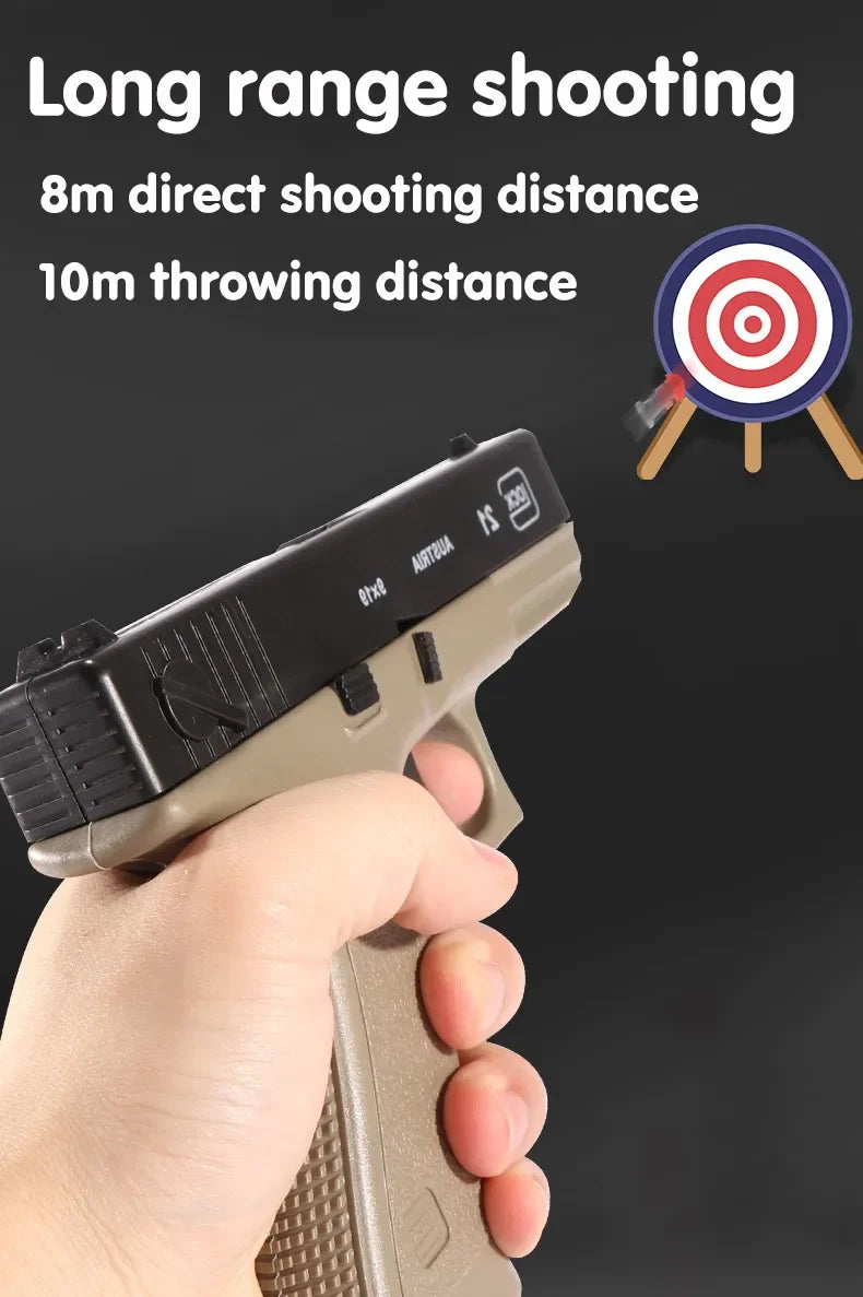 Soft Bullet Pistol with Automatic Shell Ejection