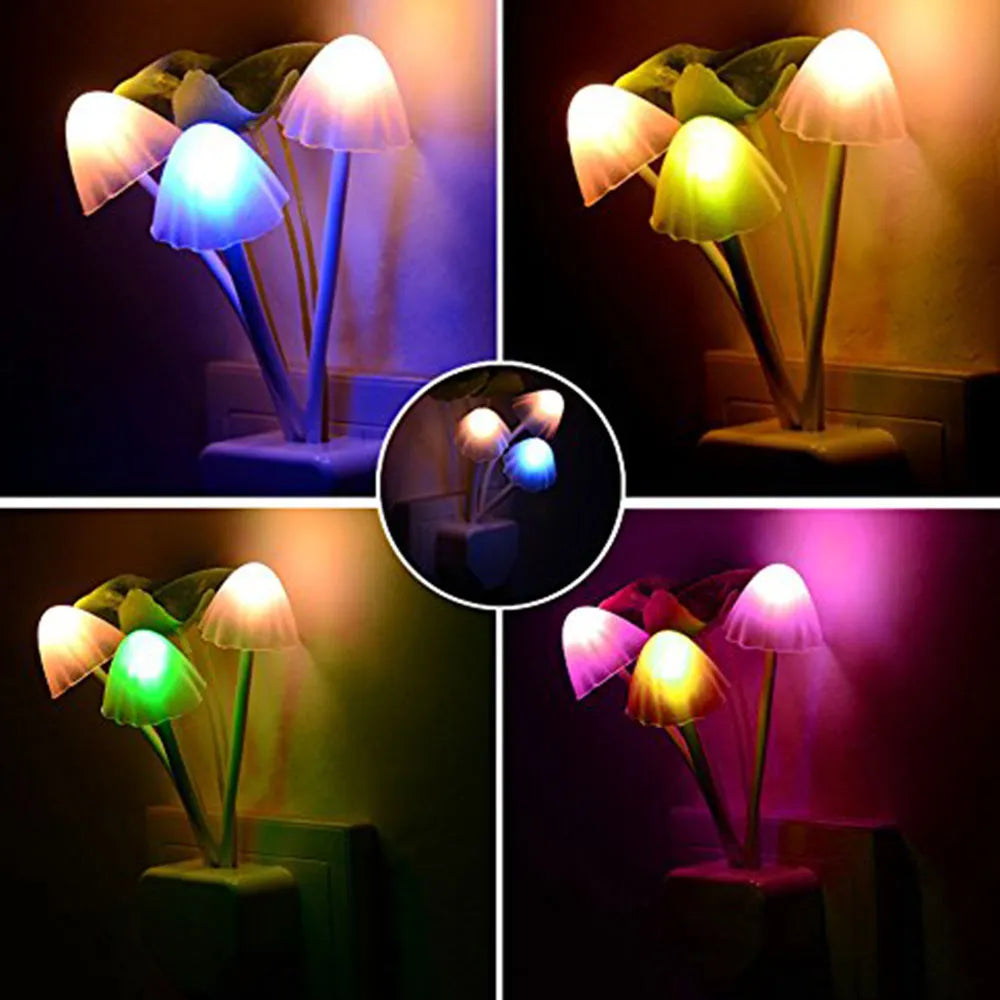 LED Mushroom Night Light With Automatic Sensor