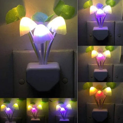 LED Mushroom Night Light With Automatic Sensor