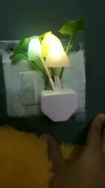 LED Mushroom Night Light With Automatic Sensor