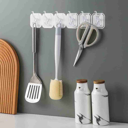 Transparent Self-Adhesive Wall Hooks – No Drilling, Heavy-Duty Hanging Solution