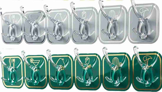 Transparent Self-Adhesive Wall Hooks – No Drilling, Heavy-Duty Hanging Solution