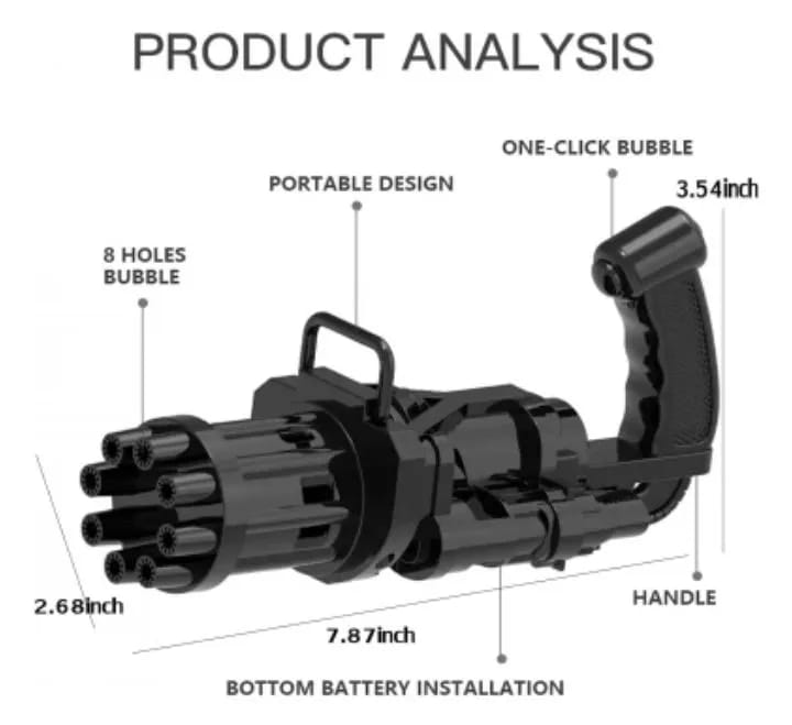 Automatic Water Bubbles Gun Blaster - Best Selling Kids Toy